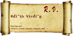 Ráth Virág névjegykártya